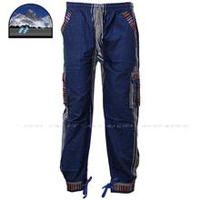 Blue Two Toned Side Pocket Trouser For Men