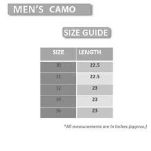 Green Camo Cotton Cargo Shorts For Men