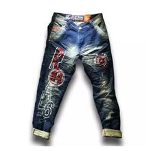 Hifashion Casual Jeans Printed Design Pants For Men