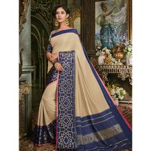 Stylee Lifestyle Beige Art Silk Jacquard Saree (1696)