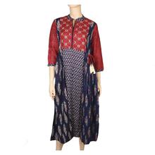 Stylish double layered maroon Kurti Cotton Gown