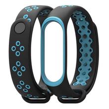 LEMFO Smart Accessories For Xiaomi Mi Band 3 Strap Replacement Waterproof Anti-Lost Double Color Silicone Bracelet For Men Women