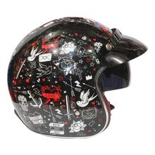 KING Black Robin Half Gloss Helmet