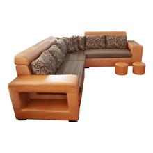 Sunrise Furniture HS-011 L-Shape Wooden Sectional Sofa - Light Brown