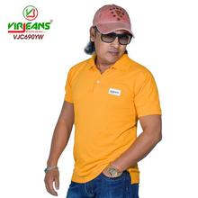 Virjeans Yellow Polo Neck Tshirt for Men (VJC 690)