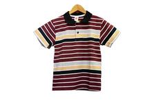 Kids Polo T-shirts Striped Design – Red/Grey