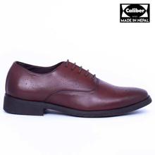 Caliber Shoes Wine Red Lace Up Formal Shoes For Men - ( T 443 C )