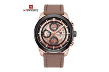 NaviForce 24 Hour Quartz Luxury Black Wrist Watch For Men (NF9129)