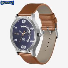 Sonata RPM Blue Dial Analog with Day and Date Watch for Men 77105SL04