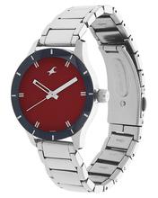 Red Dial Stainless Steel Strap Watch