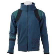 Blue Front Zippered Polar Fleece Jacket For Men-MJK2031