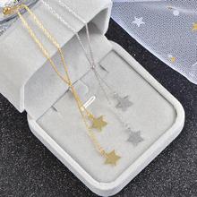Birthday gift_wanying jewelry double star necklace s925