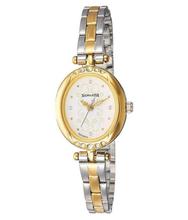 Sonata 8118BM01 White Dial Analog Watch for Women - Silver/Golden