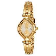 Titan Analog White Dial Women's Watch - 2536YM01