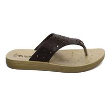 aeroblu Black Laser-Cut Flat Sandals For Women - IB33