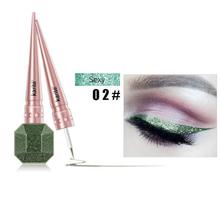 green glitter eyeliner