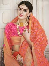 Stylee Lifestyle Orange Patola Silk Jacquard Saree (1733)