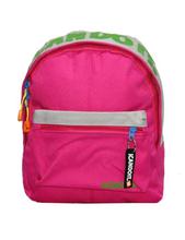 Pink/Grey Polyester Backpack For Girls