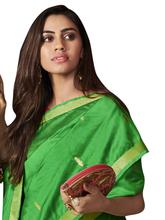 Stylee Lifestyle Green Chanderi Silk Jacquard Saree - 2317