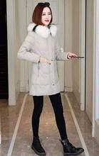 Winter Cotton Fur Collar Slim Jacket For Women