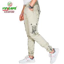 Virjeans Cotton Box Joggers (Zipper Bottom) (VJC 681) OFF white