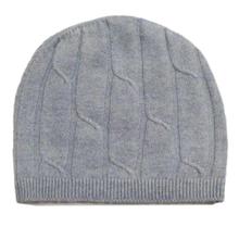 Azure Blue Textured 100% Cashmere Cap