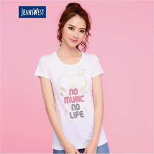 JeansWest BLE WHITE T-shirt For Women