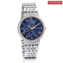 Titan 2569SM01 Blue Dial Multifunction Watch For Women