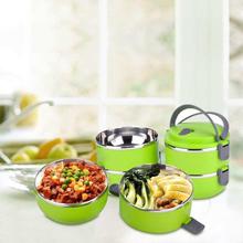 2.1 L Two Tier Tiffin with Vacuum Seal Lid and Stainless Steel Interior Lunch Boxes Portion Control