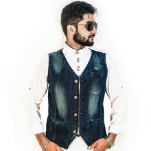 Virjeans Denim (Jeans) Waist Coat For Men (VJC 653)