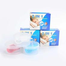 2 in 1 Anti Snoring Air Purifier Nose Breath Apparatus Stop Snoring Device Soft Silicone Combination Clean Air Sleep Aid MX-55(Multicolor)