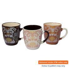 Royal Serve Calla 6 pcs Ceramic Cup Set - (Dark Brown, Lite Brown & Cream)