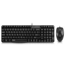 Rapoo Combo Of N1820 Wired USB Keyboard & Mouse - Black