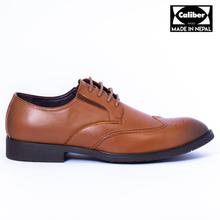 Caliber Shoes Coffee Lace Up Formal Shoes For Men (P518C)