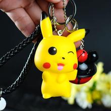 Pocket Monsters Cartoon Cute Anime Leather Braided Rope