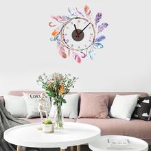 3D CreativeColourful Dreamcatcher Design Electron Clock Diy Wall Clocks Wall Sticker