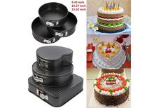 3 pcs/set Non-stick Cake Pan Metal Baking Cake Mold with Springform Removable Bottom