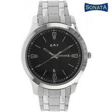 Sonata Analog Black Dial Men's Watch - 77001SM01A