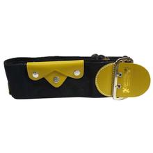 Black/Yellow Buckle Lock Daura Suruwal Belt For Men