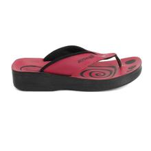 Red V-Strap Flat Sandals For Women