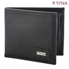 Titan Black Solid BI-Fold Wallet For Men- TW165LM2BK