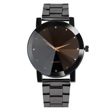 Women&Men Crystal Stainless Steel Analog Quartz WristWatch Quartz Wrist Watches for men Crystal Bracelet Relogio Feminino clock