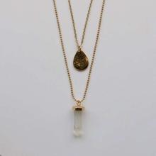 2 Layered Pendant With Gold Chain