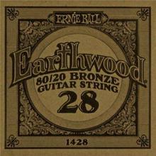 Ernie Ball .028 Earthwood 80/20 Bronze Acoustic Guitar Strings 6 Pack - P01428