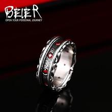 Beier New Designed Cool Retro Gothic Ring With Red Stone