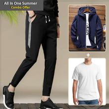 All In One Summer Combo Offer(Trouser,Windcheater and Tshirt)