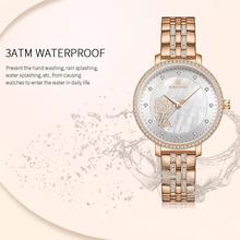 NAVIFORCE NF5017 Luxury Women Fashion Stainless Steel Waterproof Wrist Watch For Women  with Rhinestone Relogio Feminino