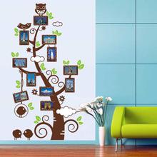 Green Leaves Family Tree Photo Frame Wall Art Decals Wall Sticker