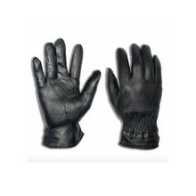 Black Unisex Leather Gloves Inside Fur With Touch