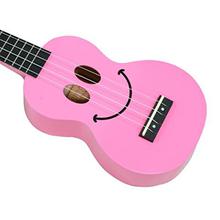 Mahalo U-Smile Series 4 String Soprano Ukulele with Bag, Pink